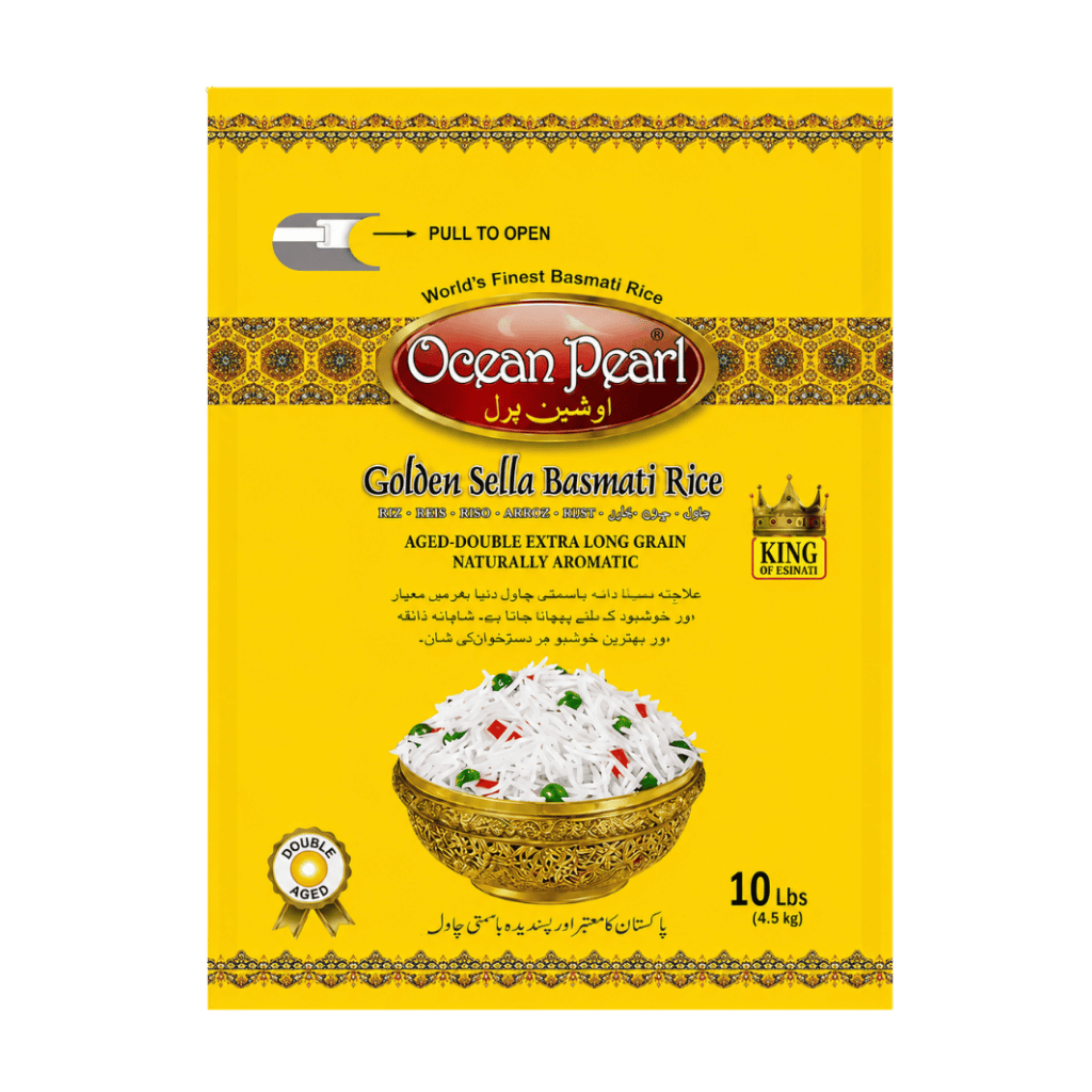 Ocean Pearl Golden Sella Basmati Rice 10 lb buy online USA - 1